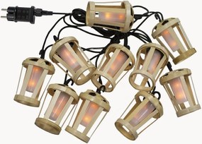 In- & outdoor bamboehouten LED-lichtketting Hiama