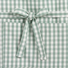 Schort, 30% gerecycled katoen, geweven-geverfde ruiten, SOIZIC