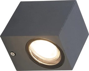 Moderne wandlamp donkergrijs IP44 - Baleno
