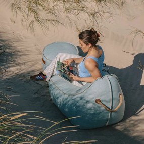 Cobana Lounge Stoel & Pouf Outdoor - Kirra Light Blauw