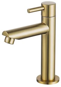 Fortifura Calvi Fonteinkraan - 15.4cm - opbouw - 1gats - Geborsteld Messing PVD (Goud) SW696238