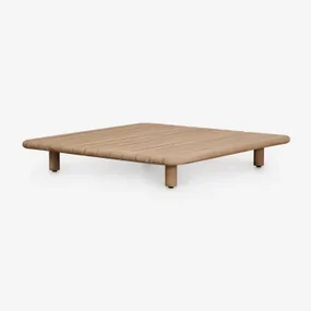 Vierkante Salontafel 95x95 Cm In Acacia Portet Lichte Acaciekleur - Sklum