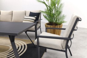 Sergio lounge dining set met stoel - Carbon/Desert - 3-delig links