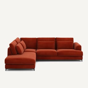 Omvormbare hoekbank links, fluweel, Marsile