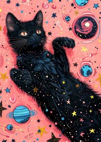 Ilustratie Candy Cat the Star II, Justyna Jaszke