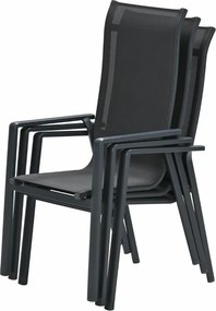 Garden Impressions Siena tuinstoel stapelbaar - donker grijs