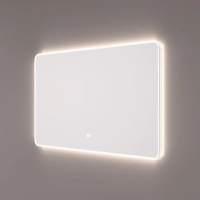 Hipp design 16000 rechthoekige spiegel 100x70cm met LED verlichting en spiegelverwarming