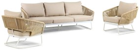 Stoel en Bank Loungeset 5 personen  Wit  Hartman Corsica/Lunaro