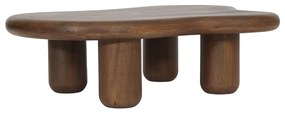 Walnoot Salontafel Organische Vorm - 116 X 89cm.