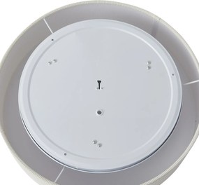 Moderne plafondlamp wit met velours kap 46cm 3-lichts - Luz