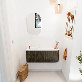 Mondiaz Joya 100cm toiletmeubel ronding rechts shadow met wastafel faye links 1 kraangat talc
