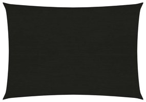 vidaXL Zonnezeil 160 g/m² 3,5x5 m HDPE zwart