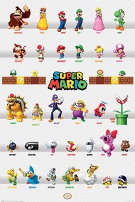 Poster Super Mario - Character Parade, (61 x 91.5 cm)