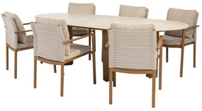 4 Seasons Outdoor Safina tuinset amber met Colorado tafel met keramisch blad 240 x 105 cm SALE Tuinset beige weerbestendig