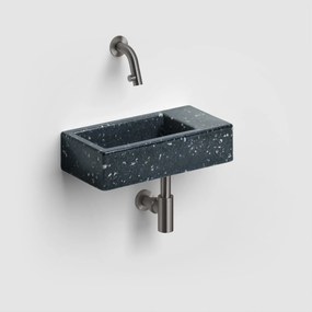 Clou Kaldur inbouw fonteinkraan 7.5cm gunmetal geborsteld PVD