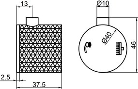Saniclear Copper Curved omstelknop voor opbouw thermostaatkranen (SK38377, SK22978 en SK22982)
