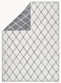 Dubbelzijdig in- & outdoor vloerkleed Malaga met ruitjesmotief