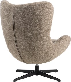 Oorfauteuil Modern Bruine Stof