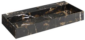 Fontana Portoro Gold badkamermeubel mat zwart 100cm met kraangat