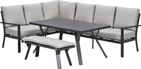 Garden Impressions Senja lounge dining set 4-delig links - sandstone