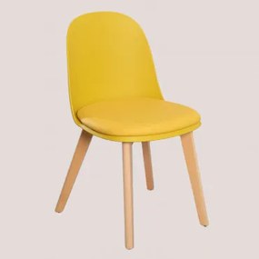 Set Van 4 Belyna Eetkamerstoelen Geel – Fresia - Sklum