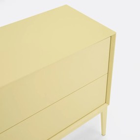 Laag gelakt dressoir, 2 deuren 2 lades, lengte 160 cm, PICKITO