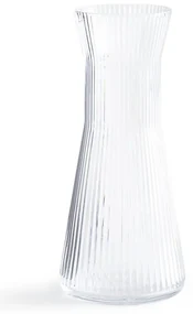 Karaf in transparant geribbeld glas, Strivi