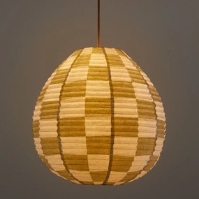 Bolvormige hanglamp met dambordmotiefØ55 cm, Danito