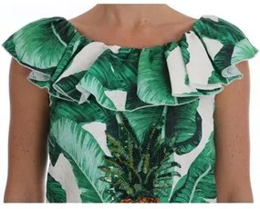 Overhemd Groen D&amp;G  Ananas Print Zijden Top - Groen