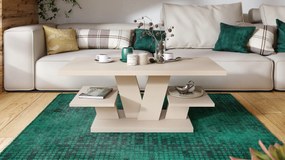 Mazzoni VIVA MAT Beige [Super Mat / Anti-fingerprint] - MODERNE SALONTAFEL MET PLANKEN KASJMIR