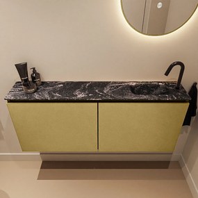 Mondiaz Ture DLux toiletmeubel 120cm oro met wastafel lava rechts met kraangat