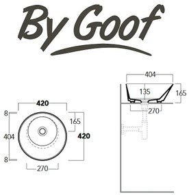 By Goof Mees ronde design waskom 42cm mat wit