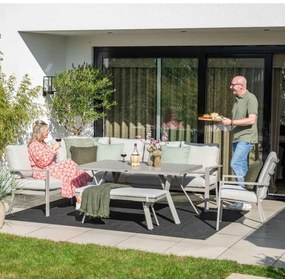 Garden Impressions Senja lounge dining set 3-delig links - valley sand