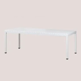 Rechthoekige Eettafel In Aluminium (210x100 Cm) Marti Gardenia Wit - Sklum