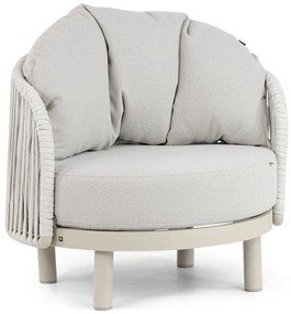 Tuinstoel Aluminium/rope Taupe-naturel-bruin Santika Nanda