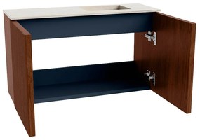 Mondiaz Joya DLux 70cm toiletmeubel ruby met wastafel faye rechts 1 kraangat meli