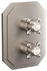 Crosswater Belgravia douchekraan - inbouw - exclusief inbouwdeel - 3 functies - geborsteld nikkel BLCB2500LBPL
