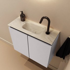 Mondiaz Ture DLux toiletmeubel 60cm cale met wastafel ostra midden met kraangat