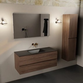 Mondiaz Aivy badmeubel 120cm mocha met wastafel solid surface urban midden zonder kraangat