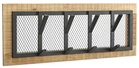 LABEL51 Kapstok Crude M 75x11x30 cm zwart