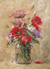 Ilustratie Oil painting - flowers in the vase, Slavica, (30 x 40 cm)