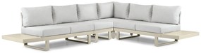 Hoek loungeset 6 personen Aluminium Taupe Lifestyle Garden Furniture Lorenzo