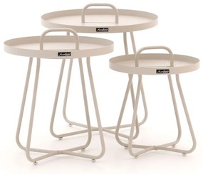 Bijzettafel tuin Manifesto  | Rond  | Tuintafel Aluminium | Ø55x50cm | 3-delig | Kees Smit Tuinmeubelen