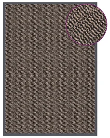 vidaXL Deurmat getuft 60x90 cm donkerbruin