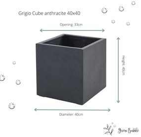 Pot Grigio Cube Antraciet