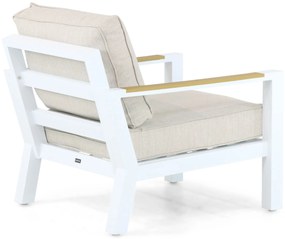 Tuinstoel Aluminium/Polywood (teakfinish) Wit Lifestyle Garden Furniture Bilbao