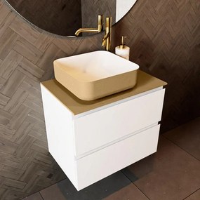 Mondiaz TOP 23 Topblad - 60x23.5x0.9cm - geschikt voor afdekplaat - Solid surface - Oro T23XIM49846Oro