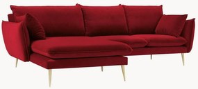 Fluwelen hoekbank Elio (4-zits)