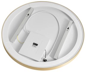 Badkamerspiegel goud 70 cm incl. LED 3-staps dimbaar met touch rond - Miral