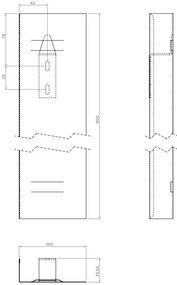 Clou Hold Me kantlijsten voor spiegels 90cm RVS - set van 2